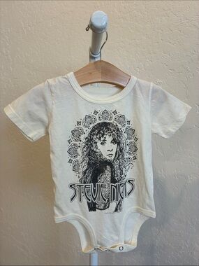 Rowdy Sprout Cream Stevie Nicks Graphic One-Piece Bodysuit